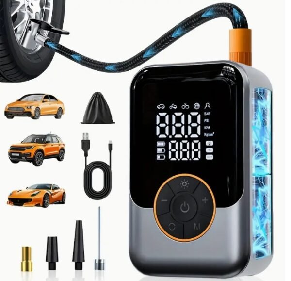Portable Mini Wireless Tire Inflator with Digital Pressure - Image 5