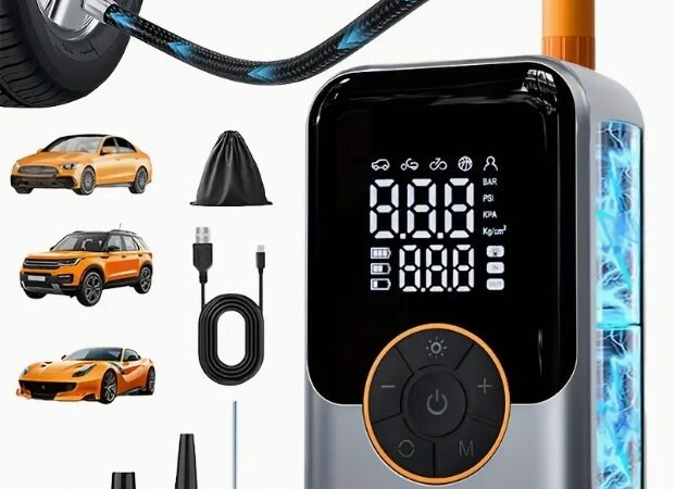 Portable Mini Wireless Tire Inflator with Digital Pressure Gauge: A Must-Have for Every Driver