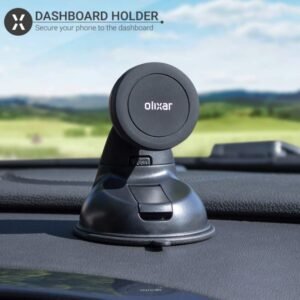 Olixar Magnetic Phone Holder for Car, Mount to Windscreen or Dashboard
