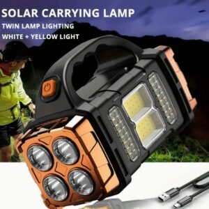 solar lamp122 Multi-functional Solar Portable light, LED & COB Emergency light, USB charging, Front And Rear Dual Light illumination