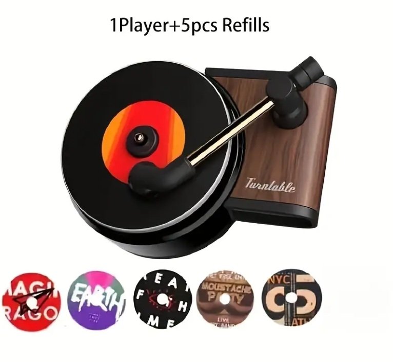 Air Freshener Phonograph Record Player Car Perfume Auto Air Vent Fragrance